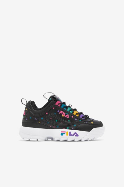 Gyerek Fila Big Kids' Disruptor 2 Premium Sportcipő Fekete Rózsaszín Zöld Magyarország | HU-154158