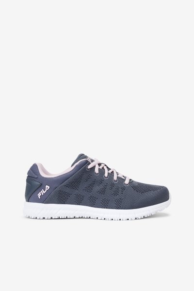 Női Fila Memory Techknit Slip And Vizi Resistant Shoe Munkacipő Sötétszürke Világos Rózsaszín Magyarország | HU-159717