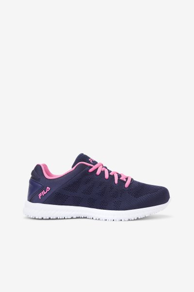 Női Fila Memory Techknit Slip And Vizi Resistant Shoe Munkacipő Sötétkék Rózsaszín Magyarország | HU-171691