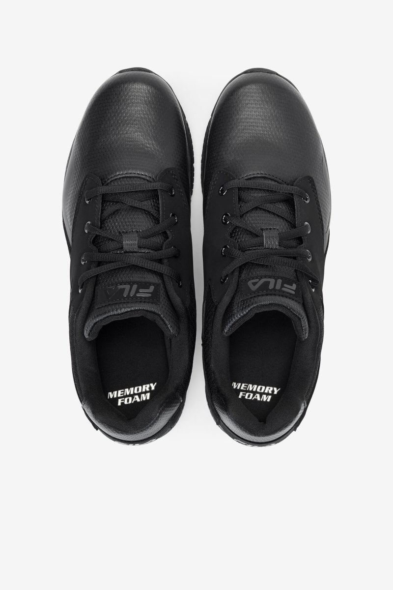 Férfi Fila Memory Layers Slip Resistant Shoe Munkacipő Fekete Fekete Fekete Magyarország | HU-189571