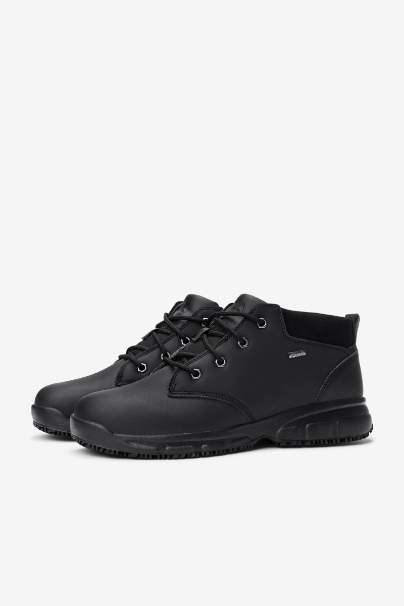 Férfi Fila Memory Mike Mid Slip Resistant Shoe Munkacipő Fekete Fekete Titán Magyarország | HU-124112