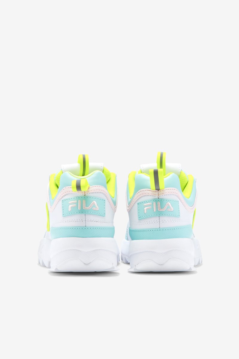 Gyerek Fila Big Kids' Disruptor 2 Premium Sportcipő Fehér Sárga Kék Magyarország | HU-137560