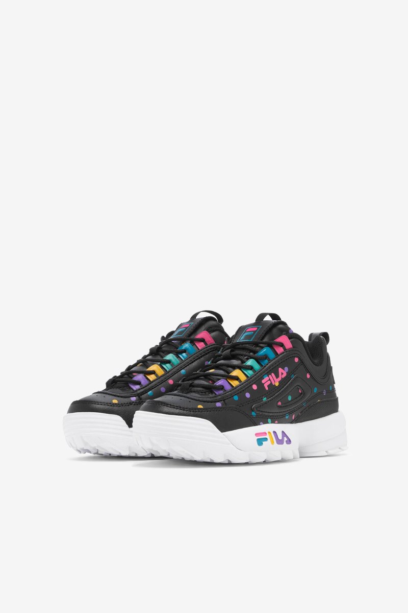 Gyerek Fila Big Kids' Disruptor 2 Premium Sportcipő Fekete Rózsaszín Zöld Magyarország | HU-154158