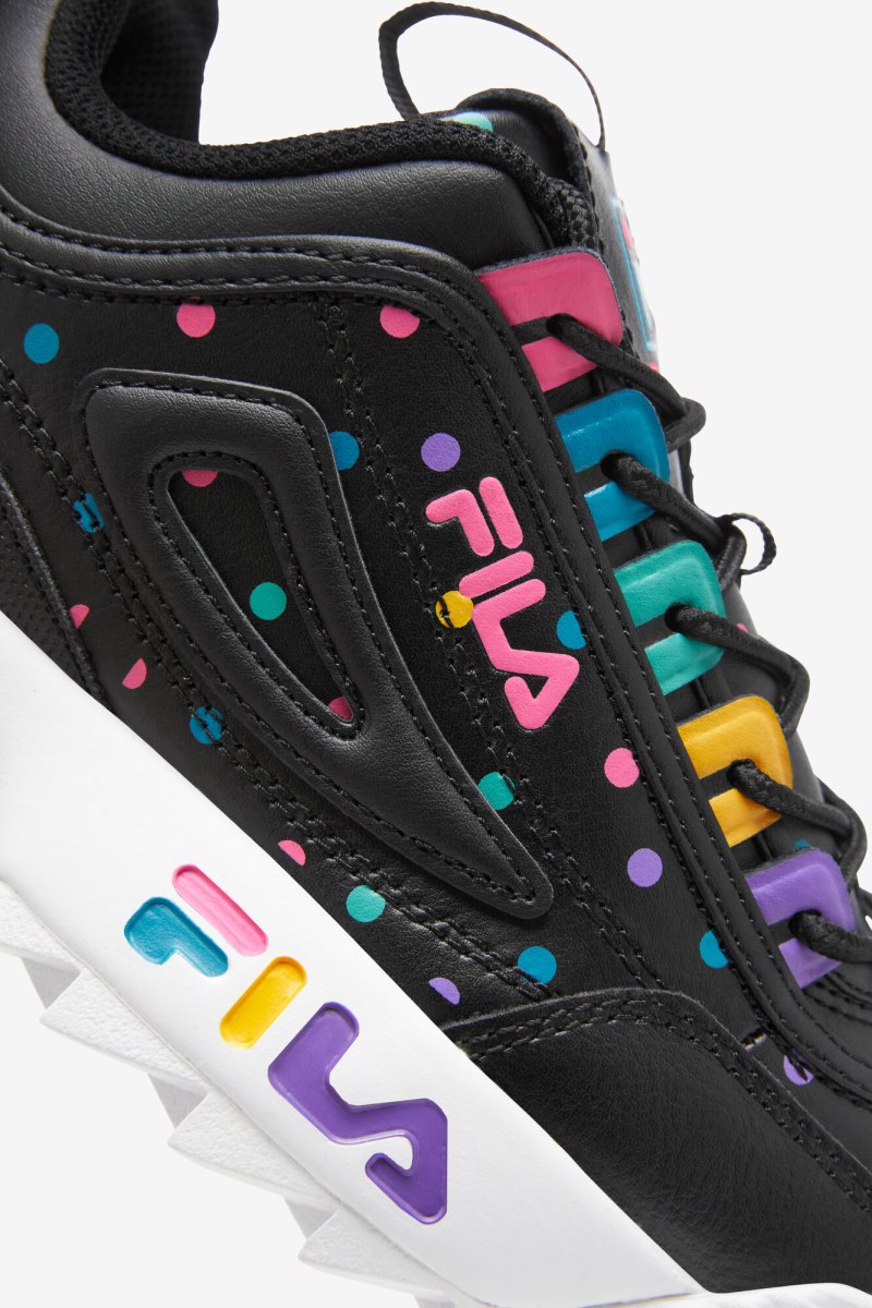 Gyerek Fila Big Kids' Disruptor 2 Premium Sportcipő Fekete Rózsaszín Zöld Magyarország | HU-154158