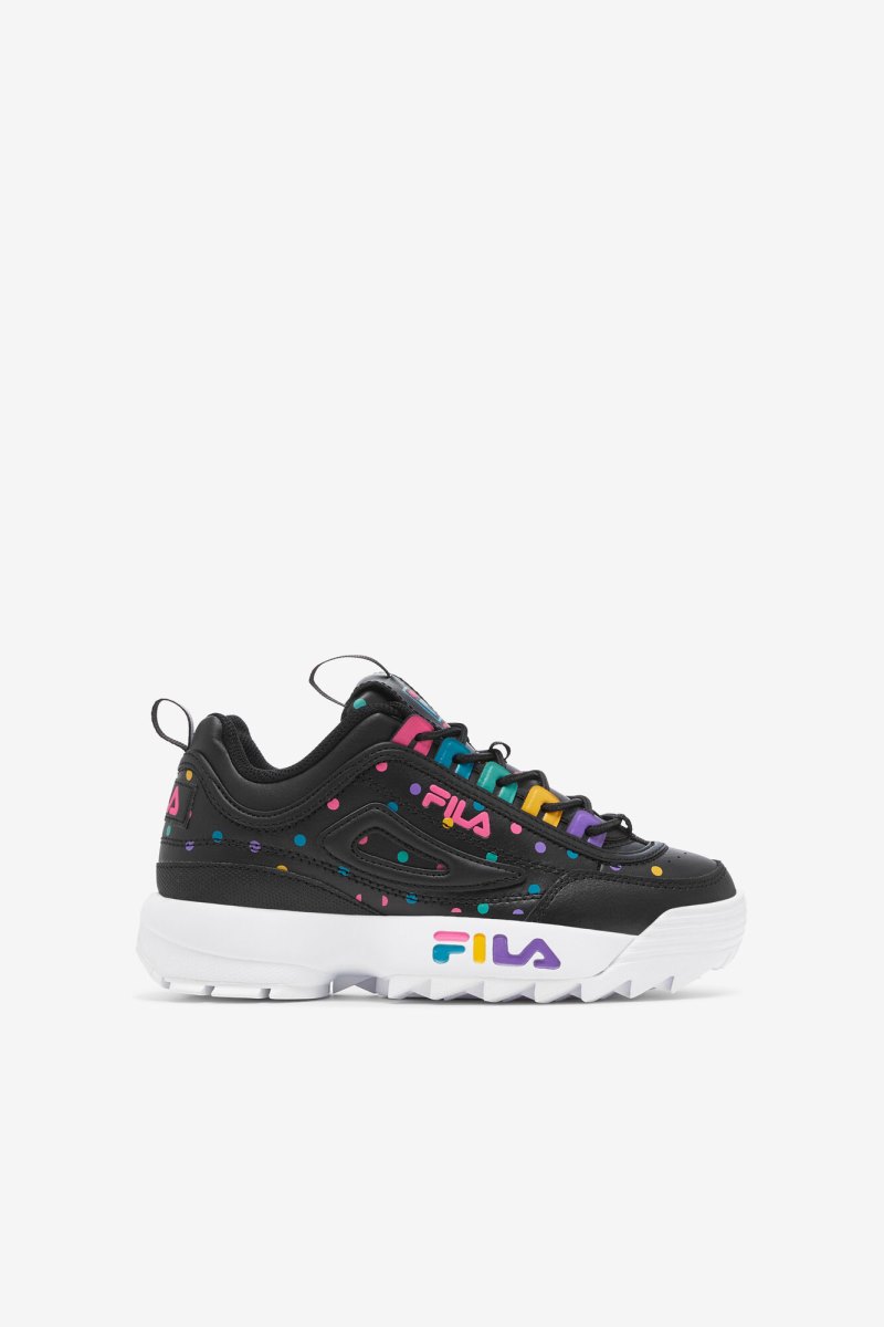 Gyerek Fila Big Kids\' Disruptor 2 Premium Sportcipő Fekete Rózsaszín Zöld Magyarország | HU-154158