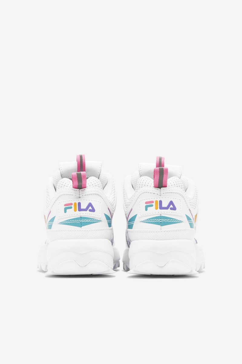 Gyerek Fila Little Kids' Disruptor 2 Premium Sportcipő Fehér Rózsaszín Kék Magyarország | HU-139579