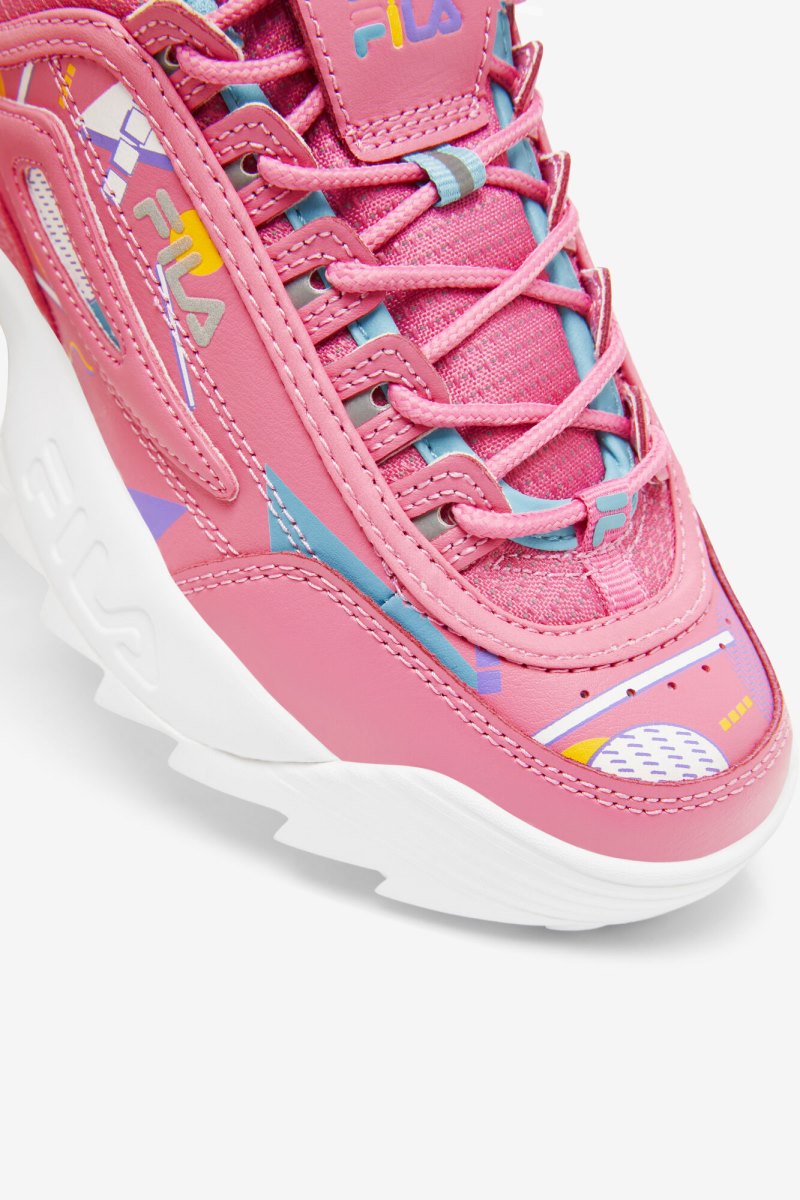 Gyerek Fila Little Kids' Disruptor 2 Premium Sportcipő Rózsaszín Kék Fehér Magyarország | HU-144445