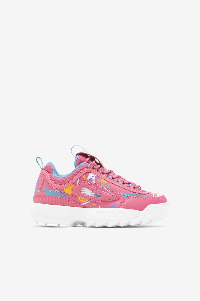 Gyerek Fila Little Kids\' Disruptor 2 Premium Sportcipő Rózsaszín Kék Fehér Magyarország | HU-144445