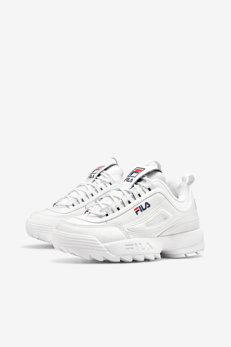 Női Fila Disruptor 2 Premium Sportcipő Fehér Sötétkék Piros Magyarország | HU-153551