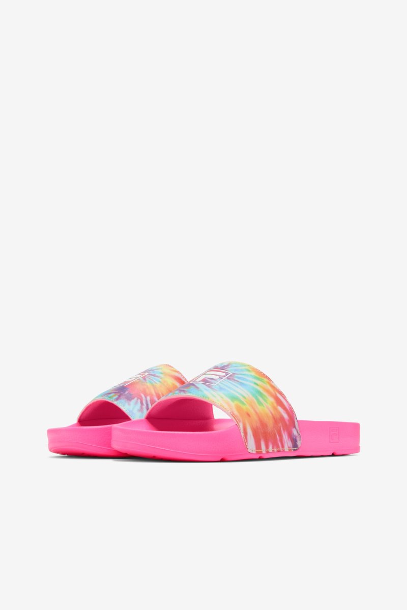 Női Fila Drifter Tie Dye Szandál & Papucs Rózsaszín Színes Magyarország | HU-179016