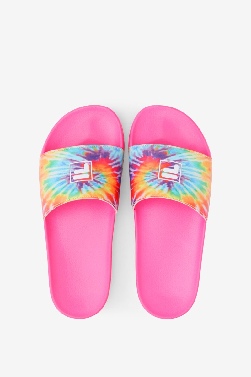 Női Fila Drifter Tie Dye Szandál & Papucs Rózsaszín Színes Magyarország | HU-179016