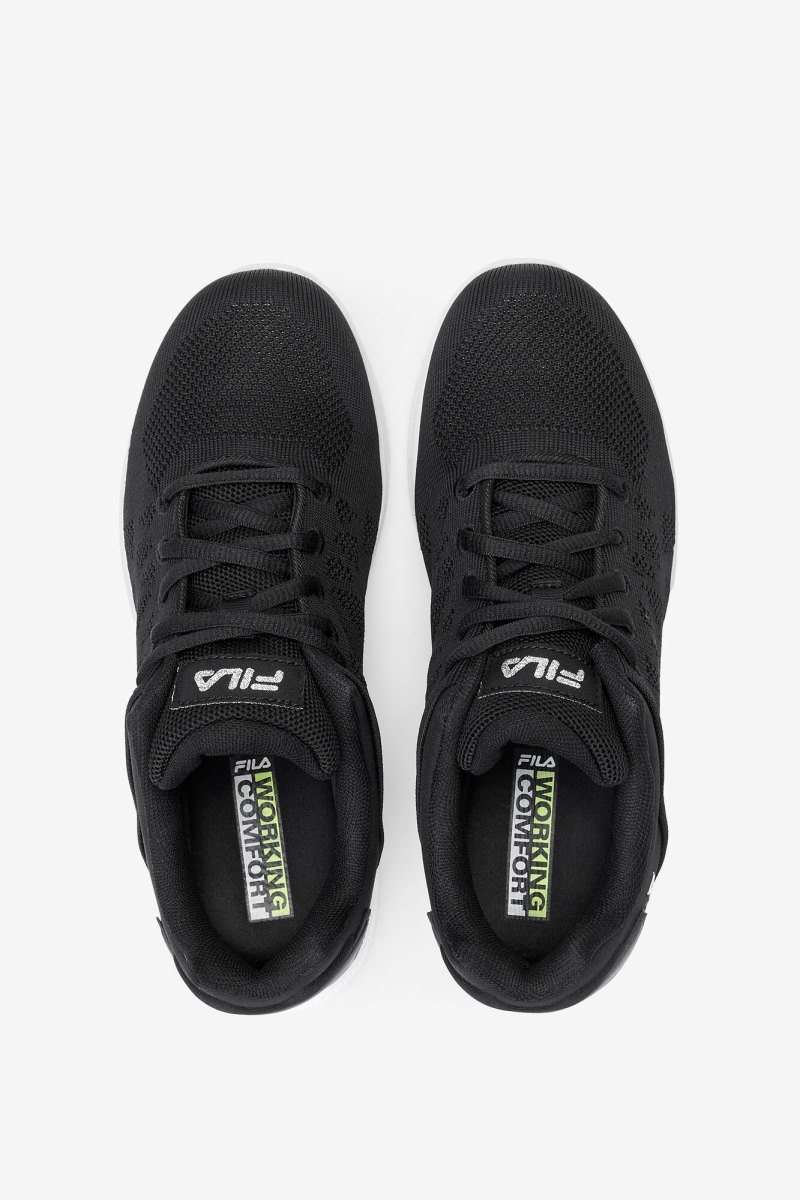 Női Fila Memory Techknit Slip And Vizi Resistant Shoe Munkacipő Fekete Fehér Magyarország | HU-167449