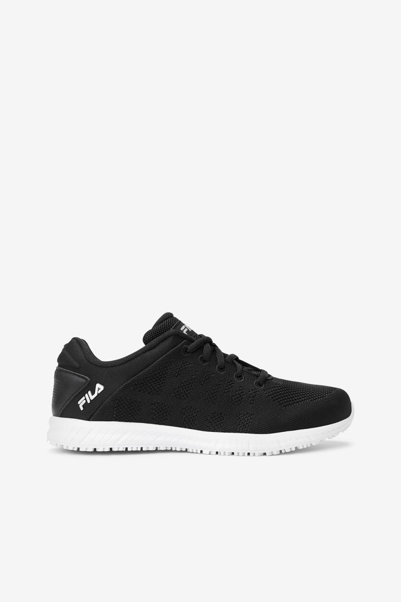 Női Fila Memory Techknit Slip And Vizi Resistant Shoe Munkacipő Fekete Fehér Magyarország | HU-167449